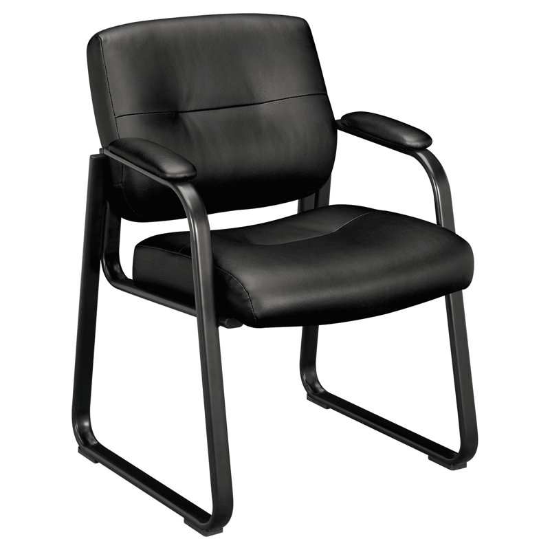 HON 24.75" W Leather Seat Waiting Room Chair with Metal Frame Wayfair